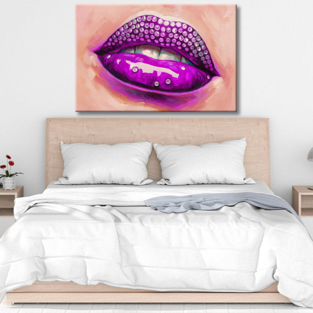 Cuadro de Boca y Labios Rojos