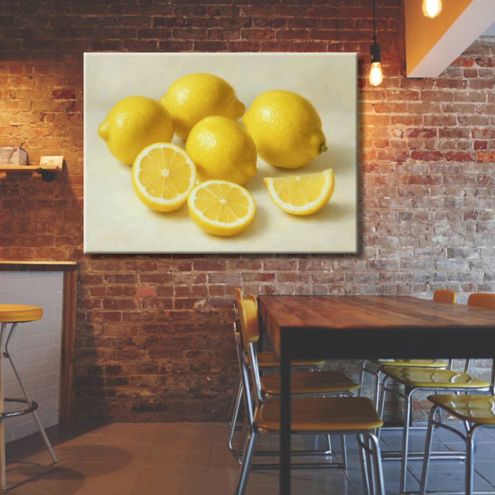 Cuadro de bodegón con limones