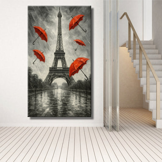 Cuadro Torre Eiffel con paraguas