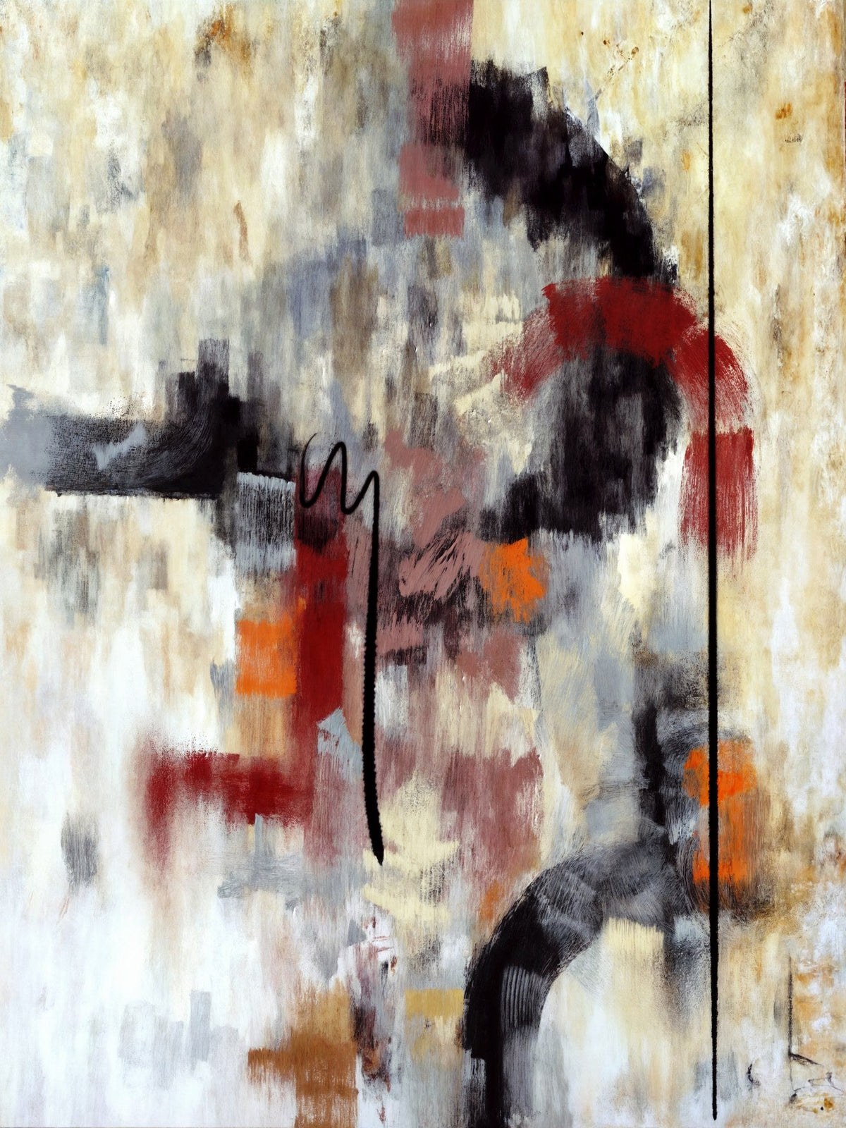 Cuadro Abstracto vanguardia Colores Ocre - la obra