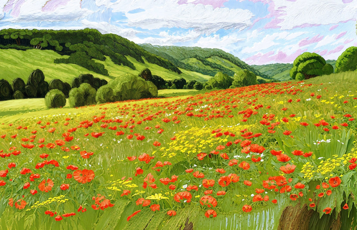 Cuadro campo de amapolas - la obra