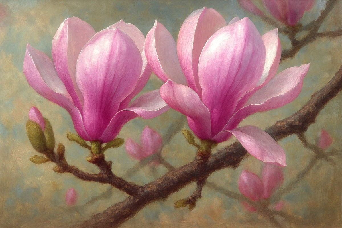 Cuadro de flores orquídeas rosas impreso - la obra