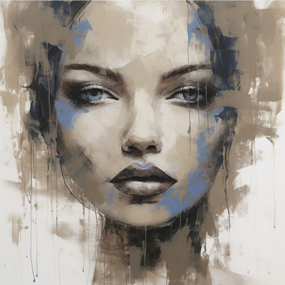 Cuadro Figurativo Rostro de Mujer - la obra