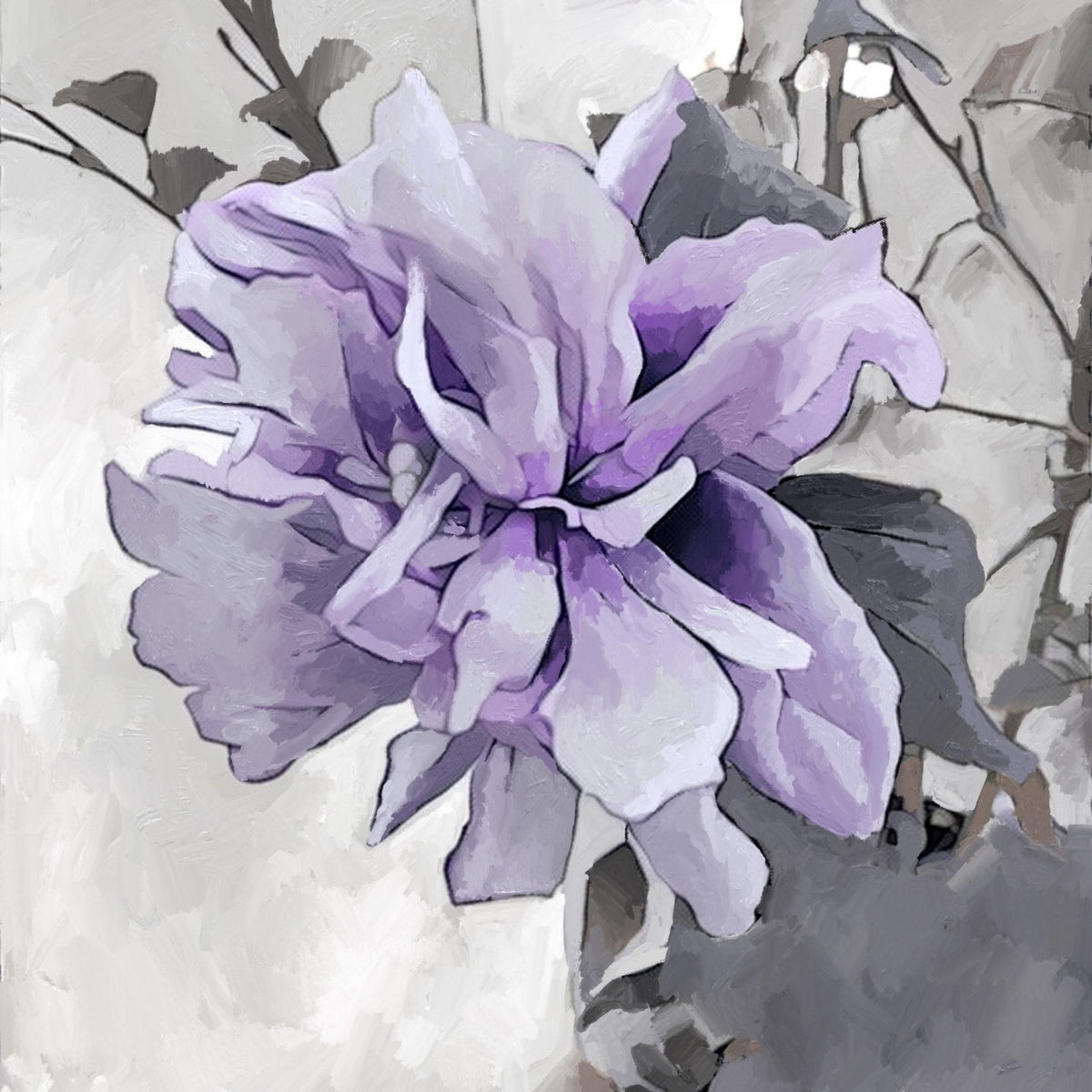 Cuadro de Flor grande malva - la obra
