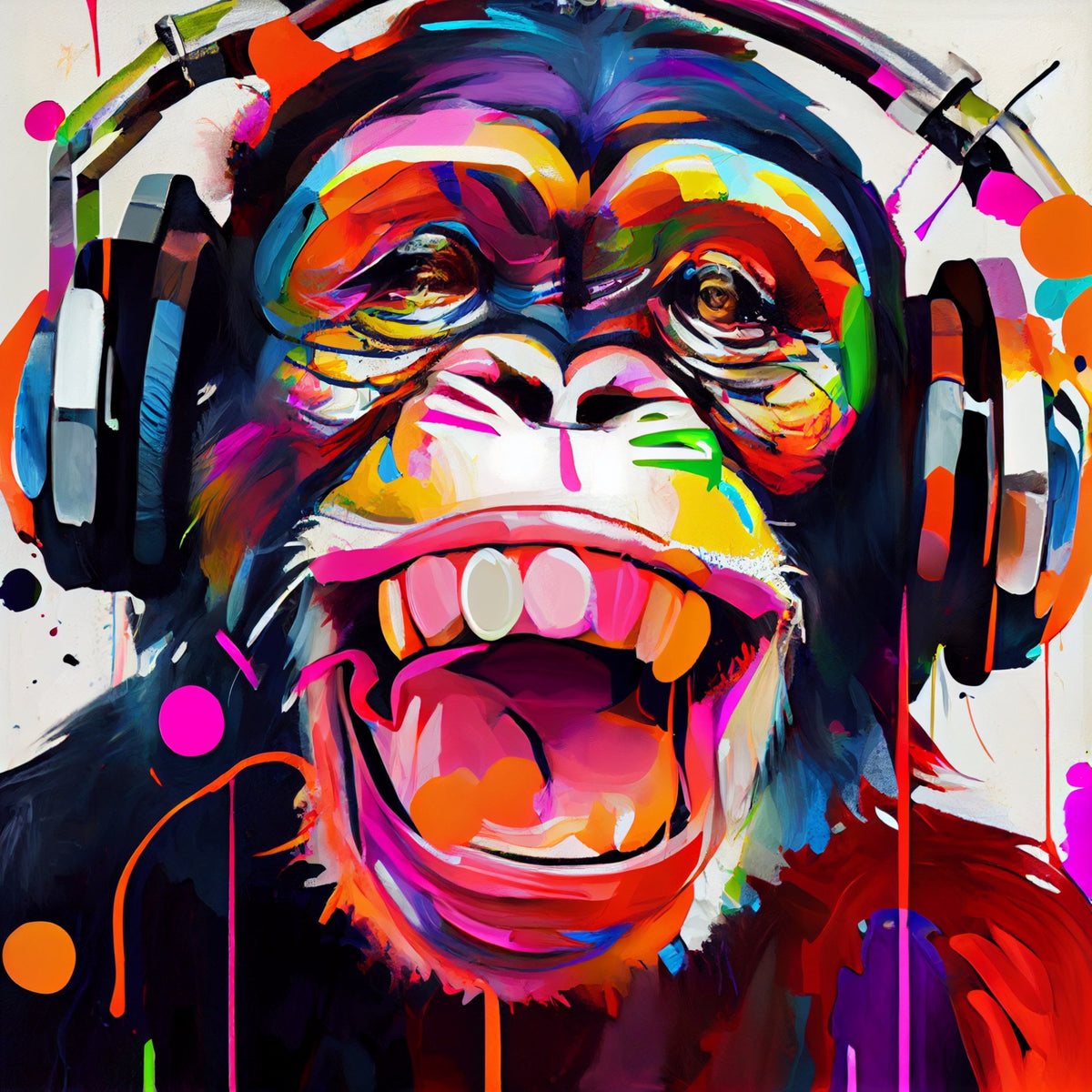 Cuadro Pop Art de Chimpancé - la obra