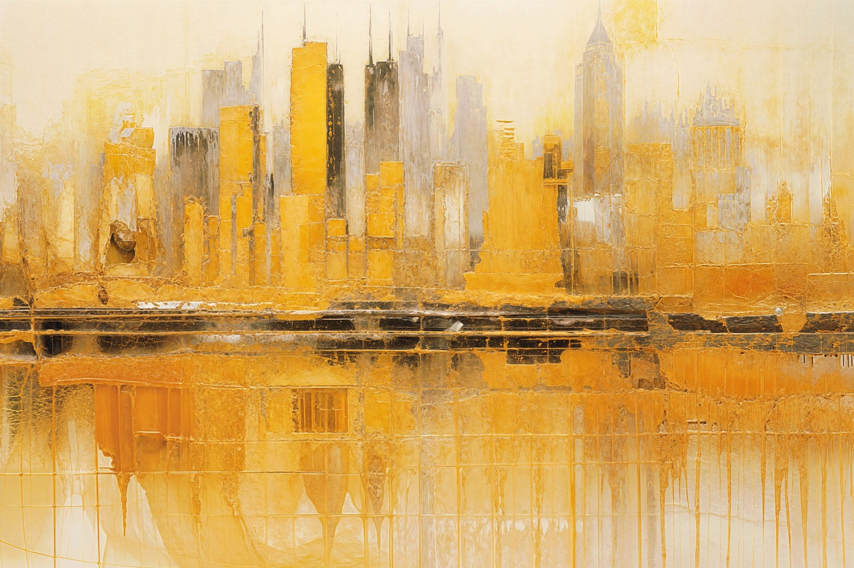 Urbano Skyline New York amarillo - la obra