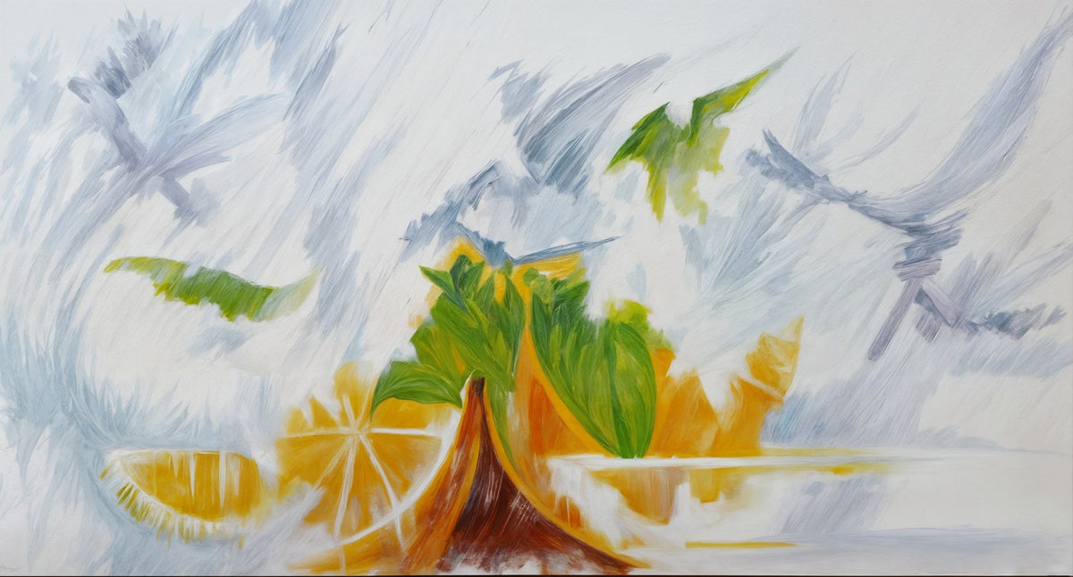 Abstracto y limones - la obra