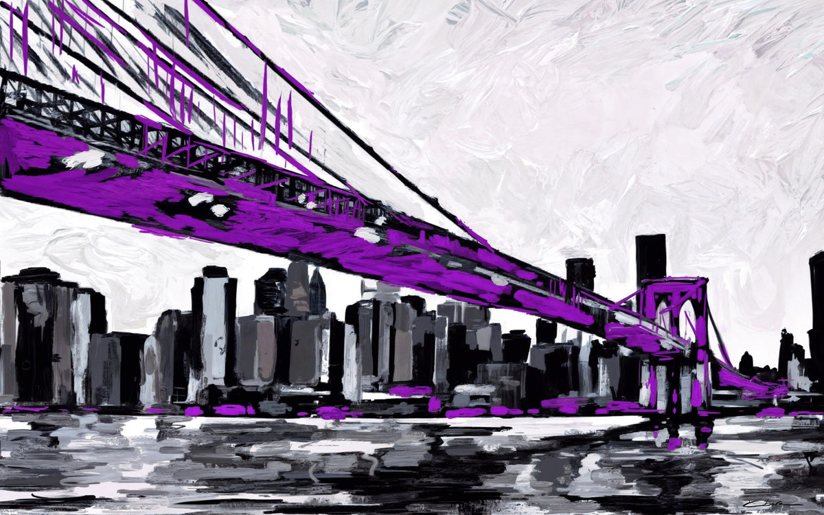 Nueva York puente de Brooklyn - la obra
