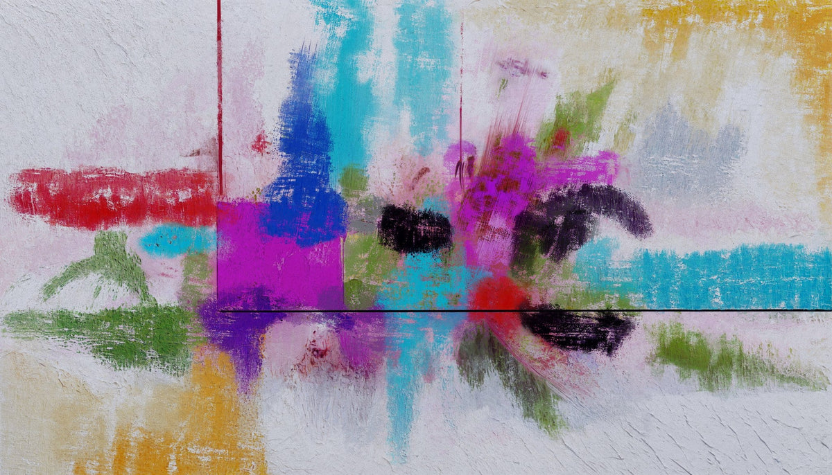 Cuadro Explosión de Color Abstracta - la obra
