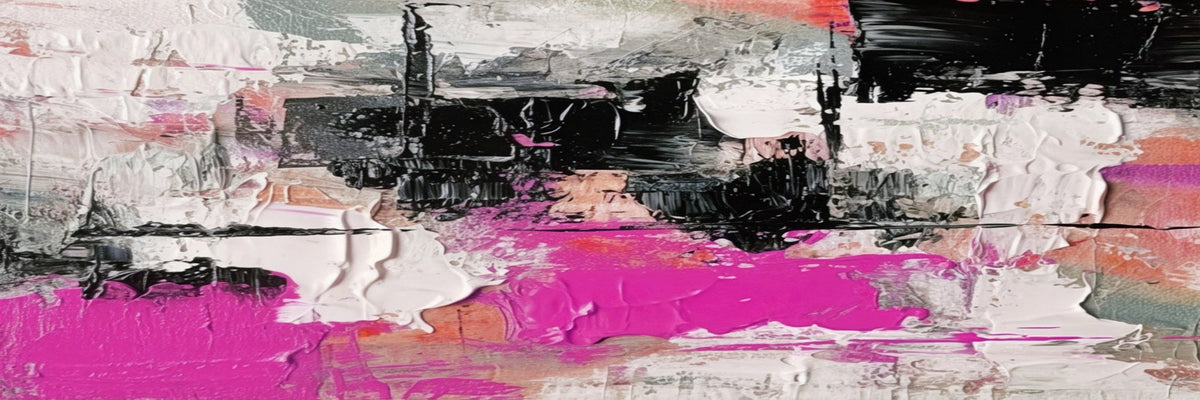 Cuadro con motivo Abstracto magenta - la obra