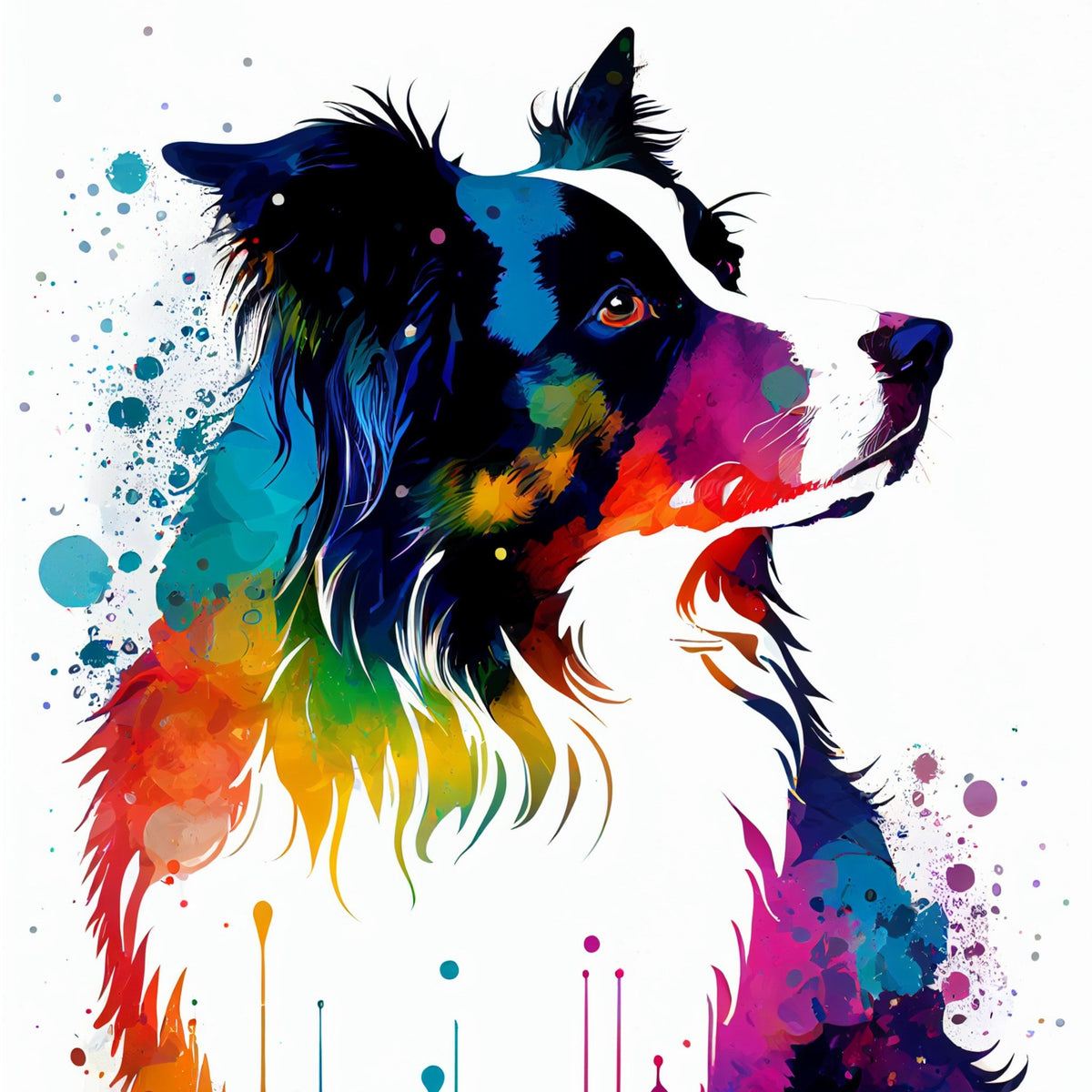 Cuadro Mascota Border Collie pop art - la obra