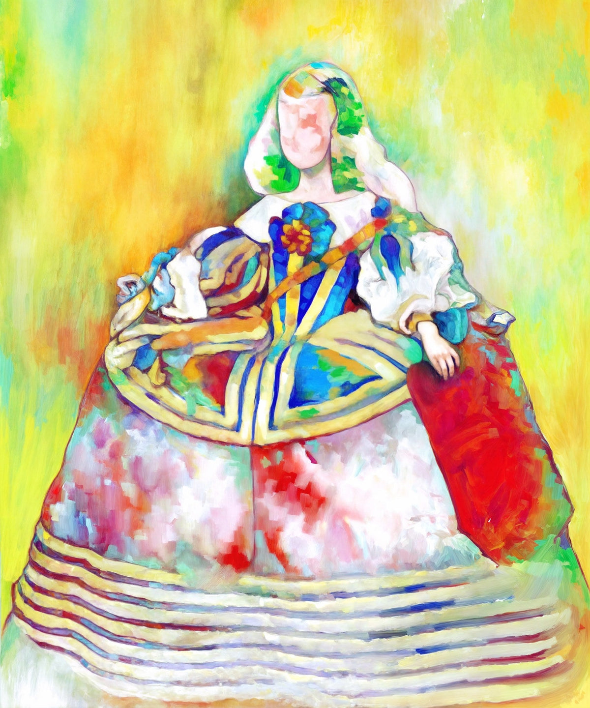 Cuadro de Menina de colores Flúor - la obra