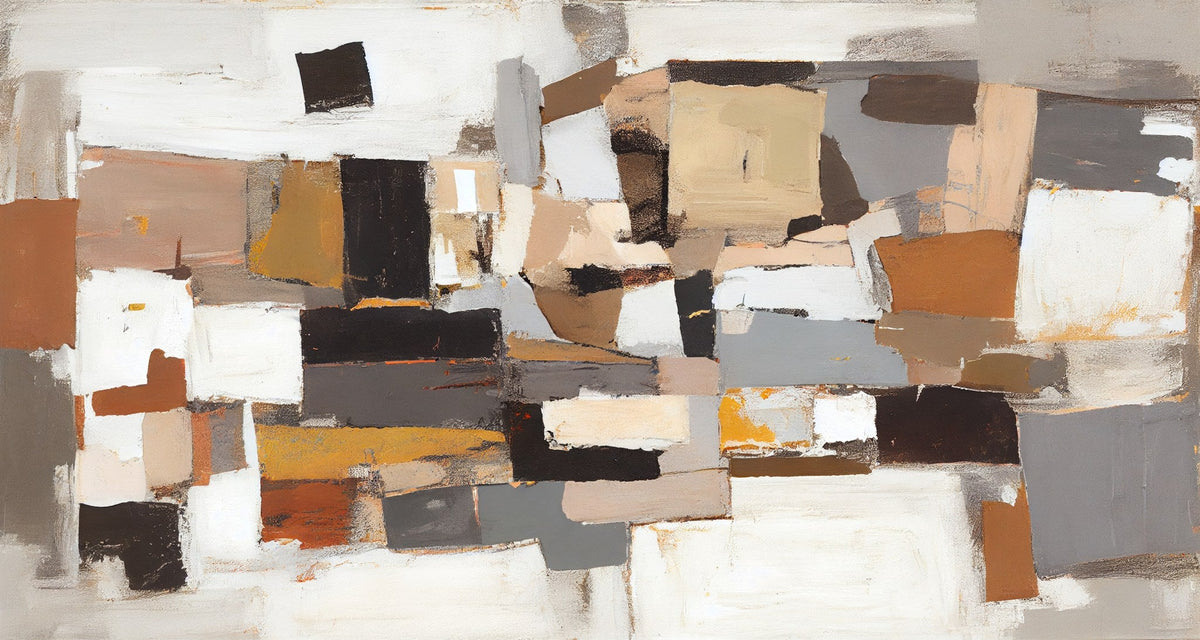 Cuadro Abstracción sepias y negros - la obra