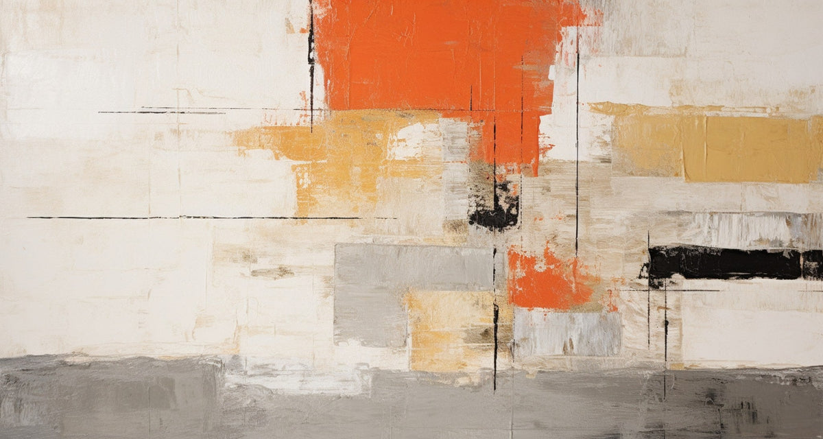 Cuadro Abstración Naranja y Ocre - la obra