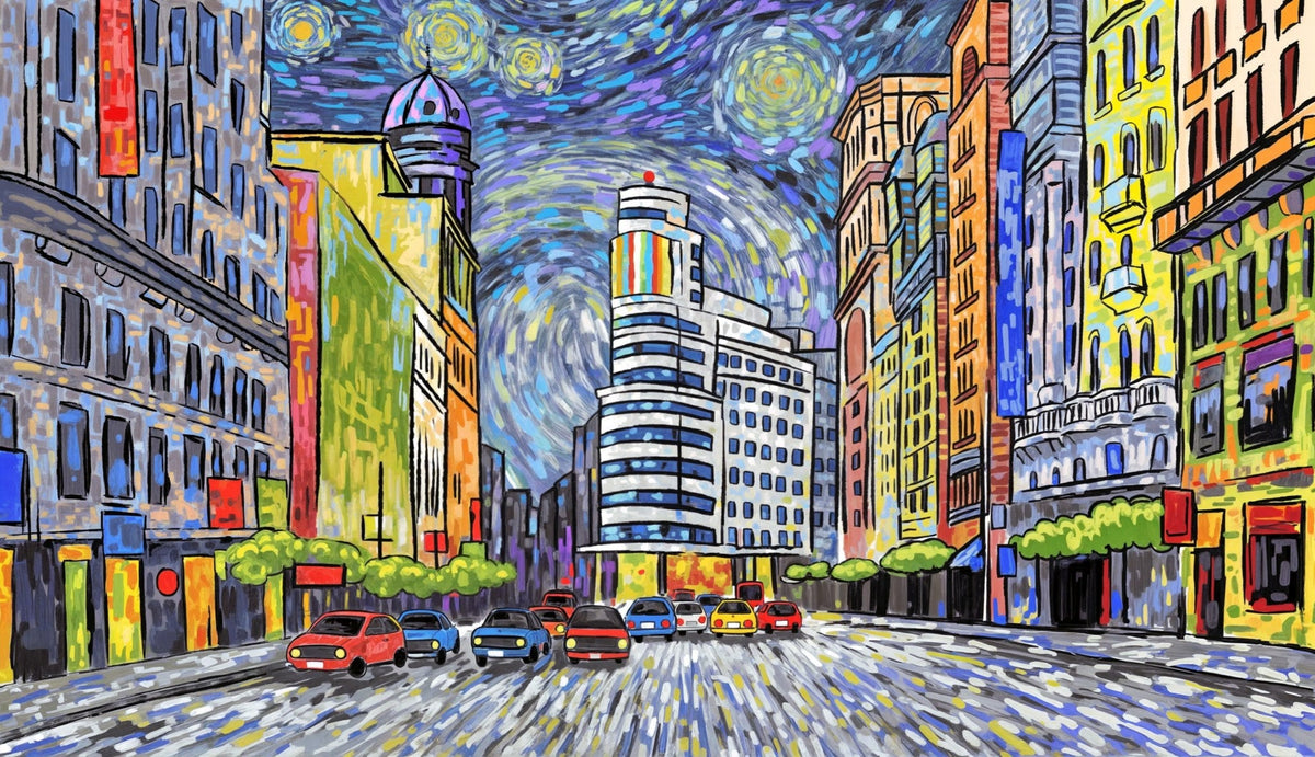 Gran Vía Madrid homenaje a Van Gogh - la obra