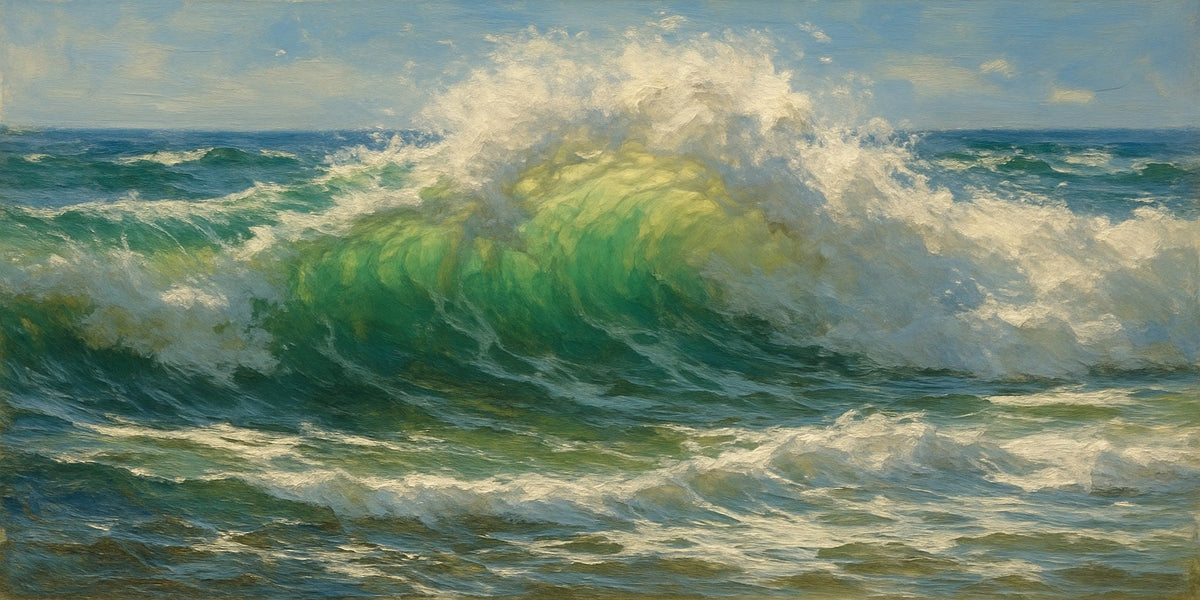 Cuadro de Paisaje Marino con olas - la obra