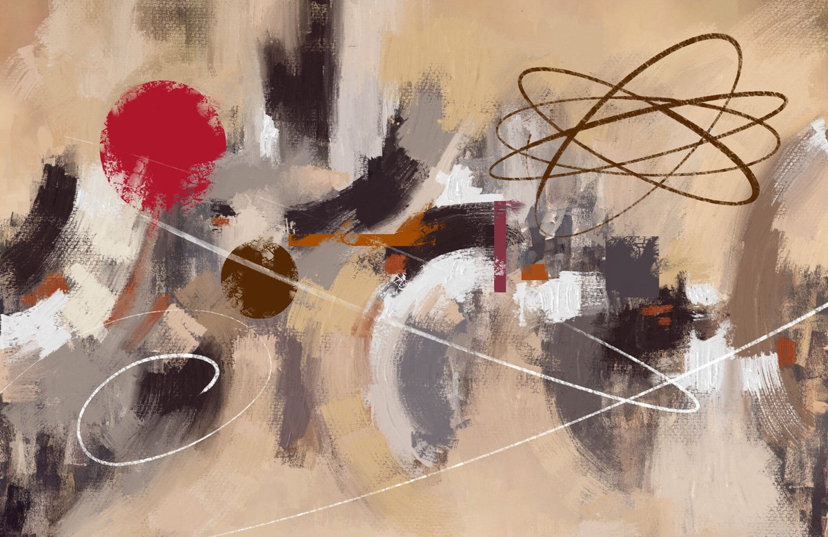 Cuadro moderno abstracto marrón - la obra