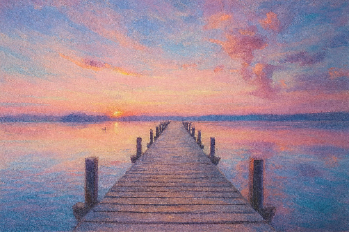 Cuadro de Marina al Atardecer - la obra