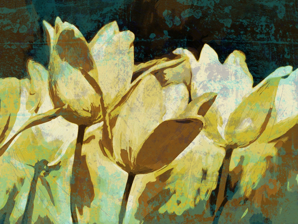 Cuadro de Flores Tulipanes Abstractos - la obra