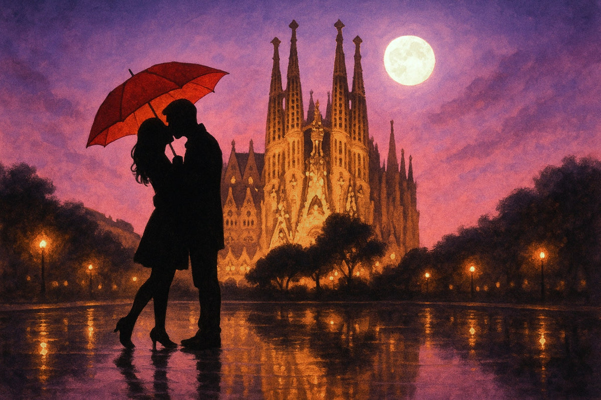 Cuadro Beso en la Sagrada Familia - la obra