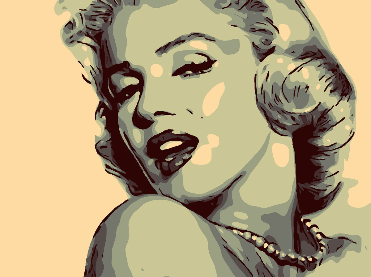 Cuadro de Marilyn Monroe sepia - la obra
