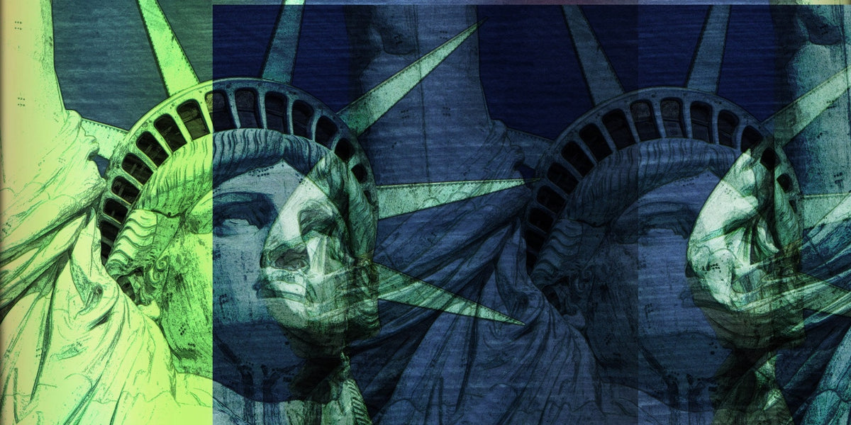 Cuadro pop art de la Estatua Libertad - la obra