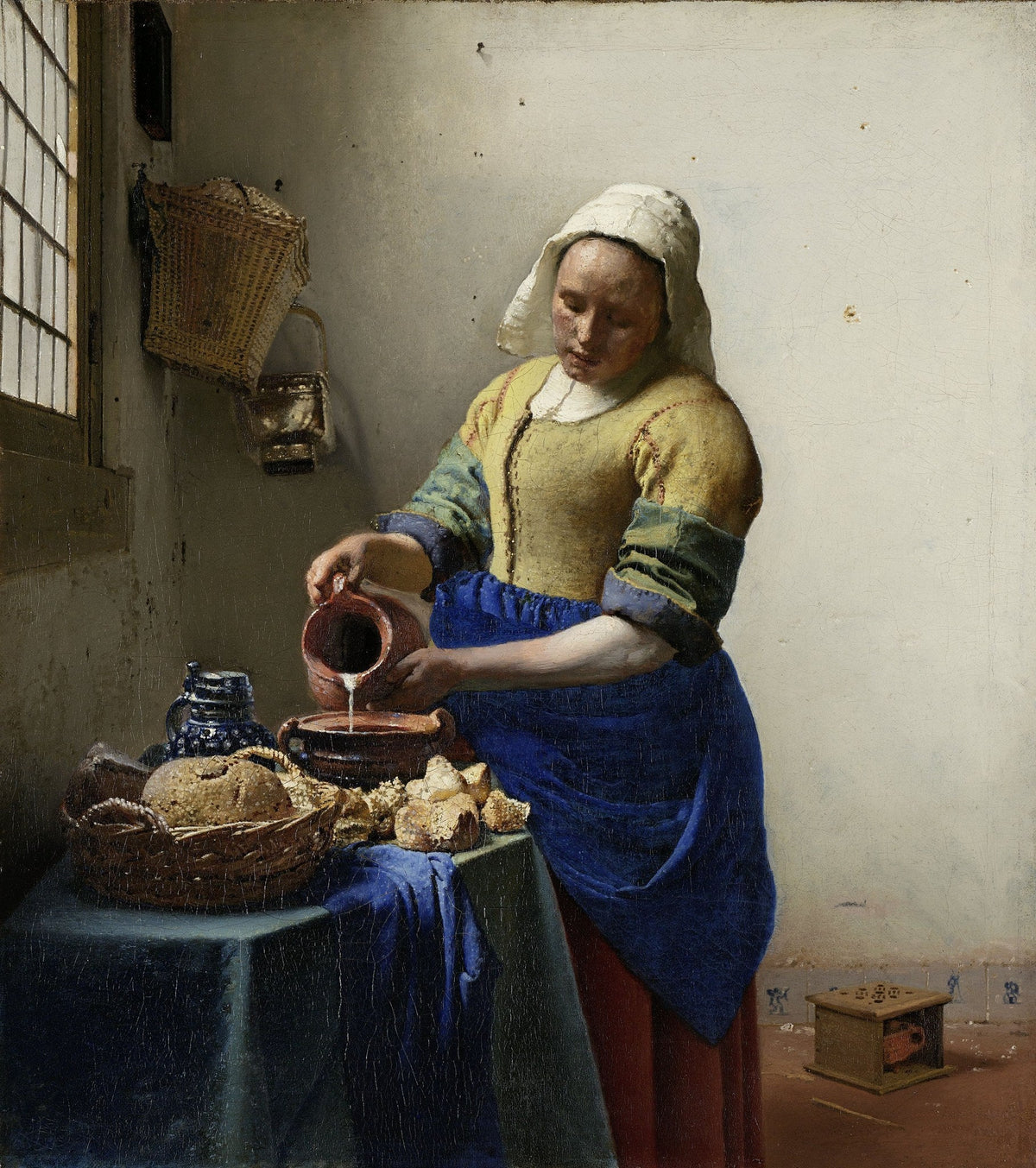 Cuadro impreso de Vermeer la lechera - la obra