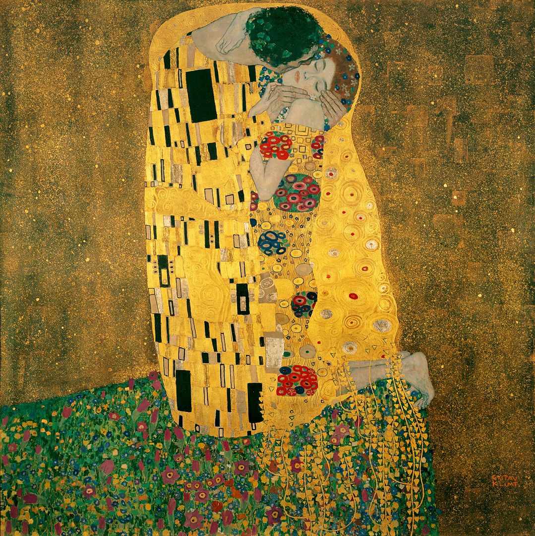 Cuadro el beso de Klimt impreso en lienzo - la obra