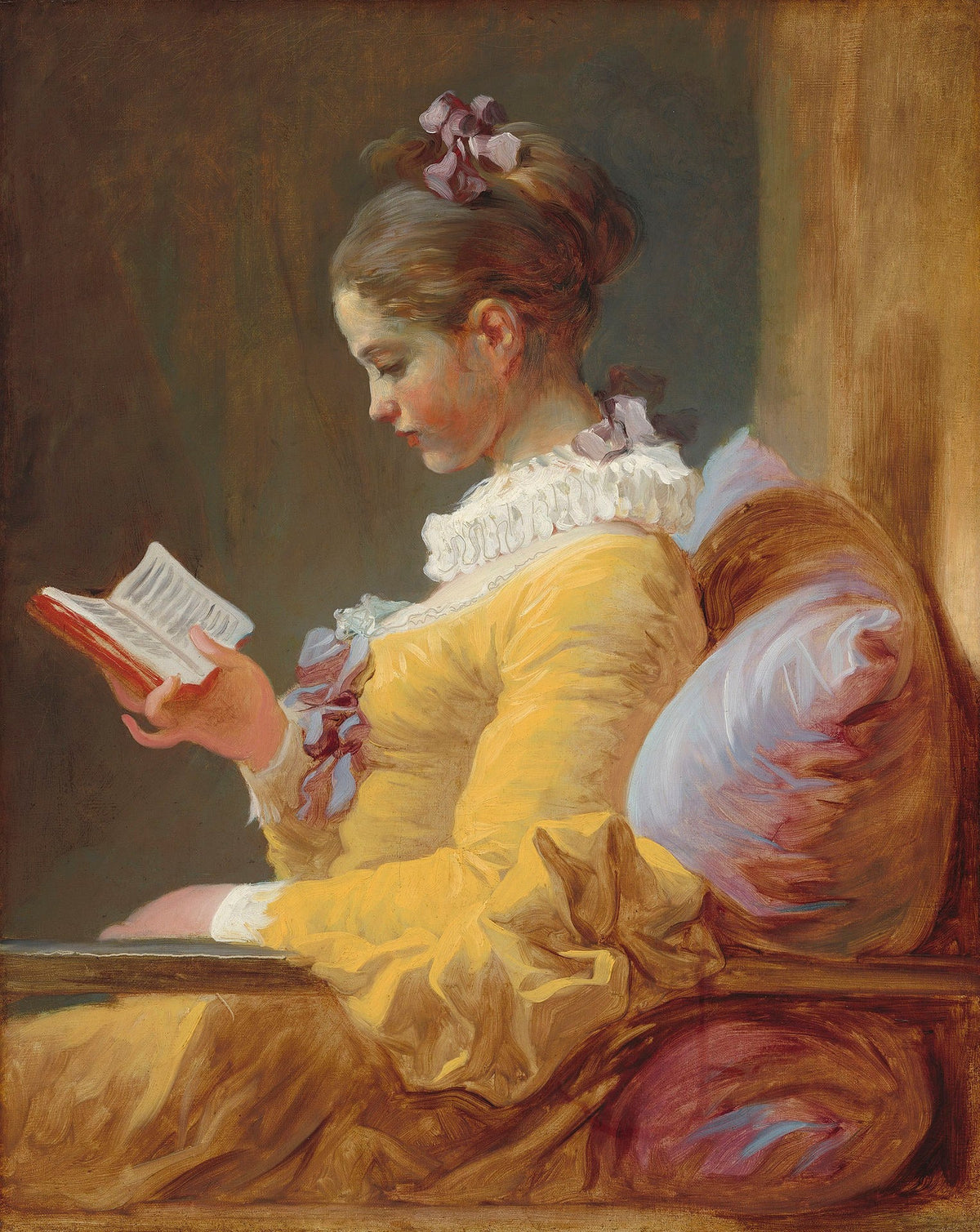 Cuadro muchacha leyendo de Honore Fragonard - la obra