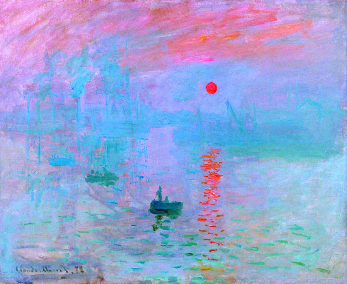 Cuadro Impresión Sol Naciente de Monet - la obra