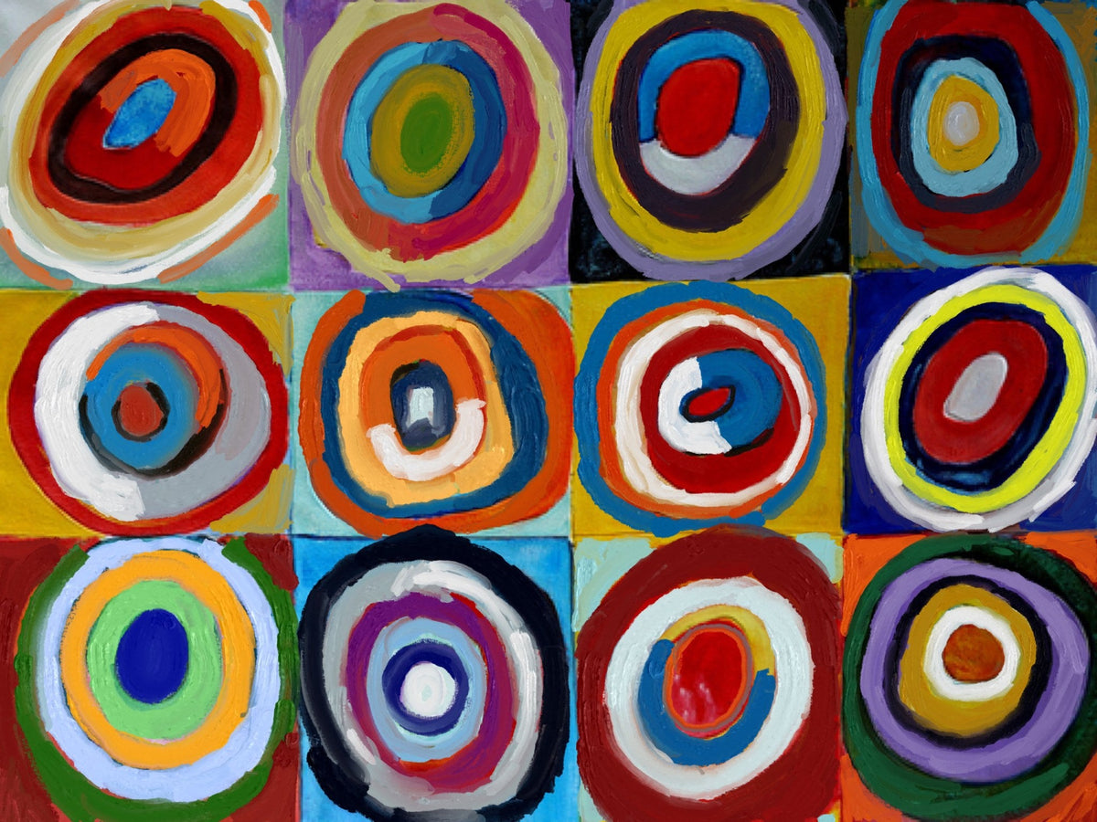 Abstracto círculos homenaje Kandinsky - la obra