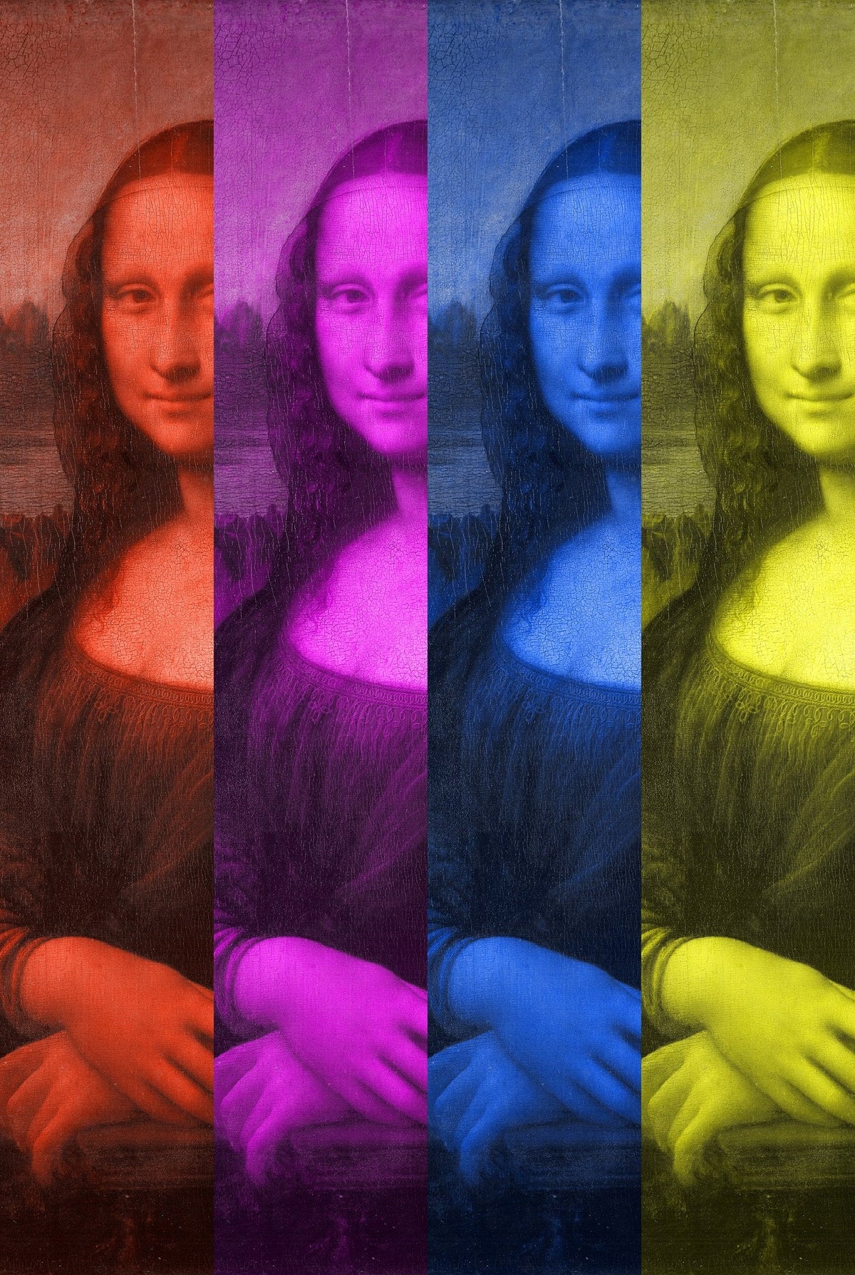 Cuadro pop art Gioconda multicolor impreso - la obra