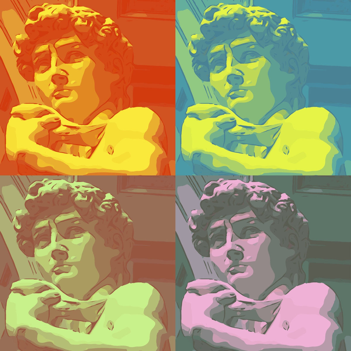 Cuadro David pop art estilo Warhol - la obra