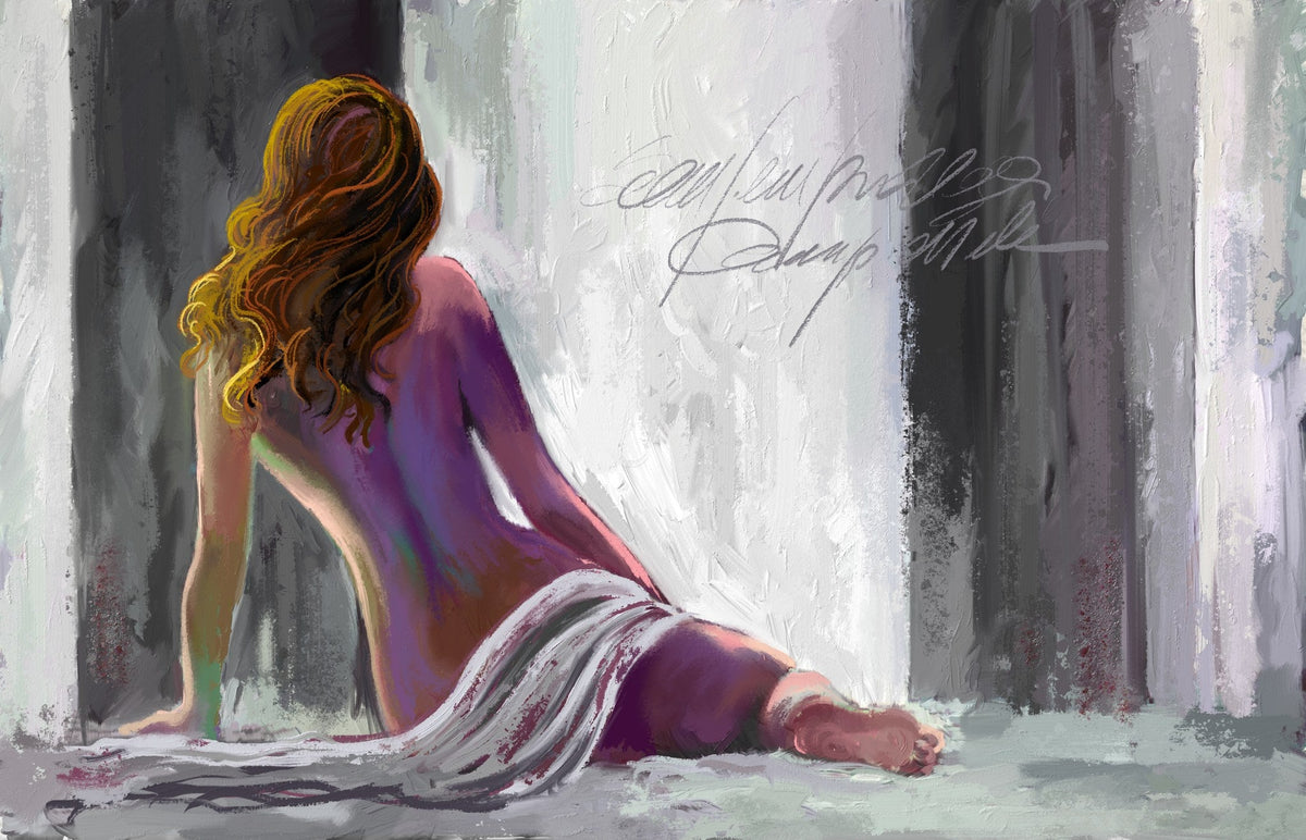 Cuadro Desnudo malva Abstracto - la obra