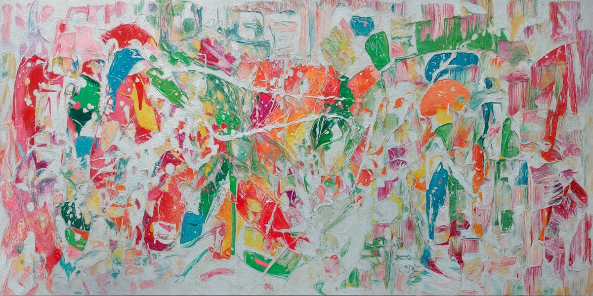 Cuadro Abstracto deconstruído colorido - la obra