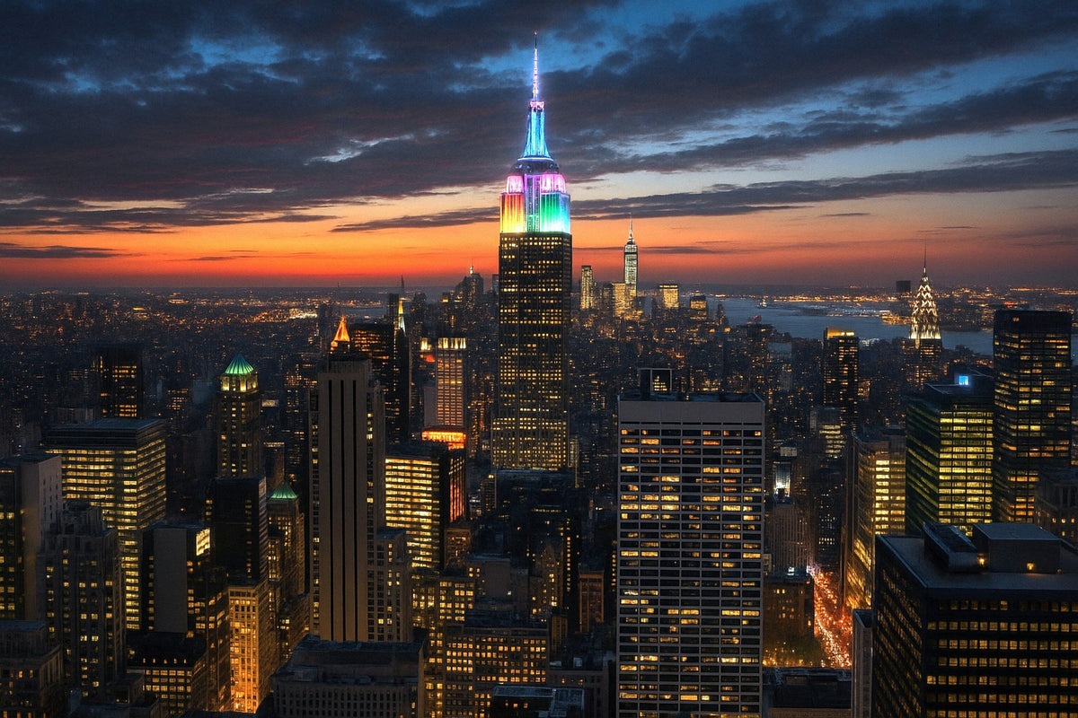 Cuadro panorámica aérea de New York - la obra