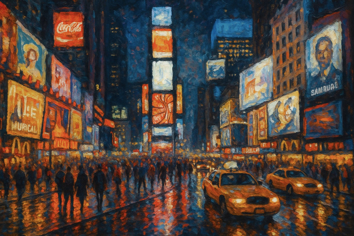 Cuadro Time Square noche en New York - la obra
