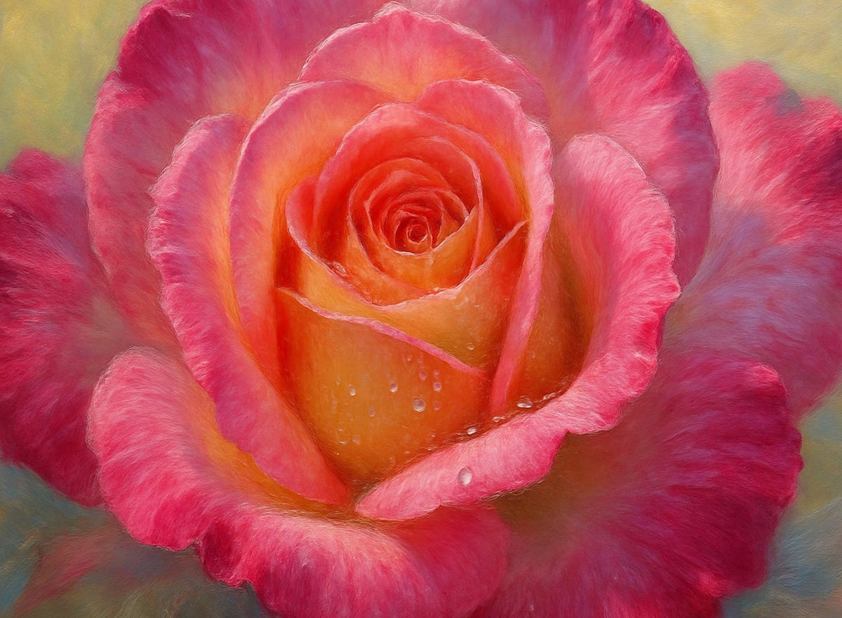 Cuadro de flor grande en detalle - la obra