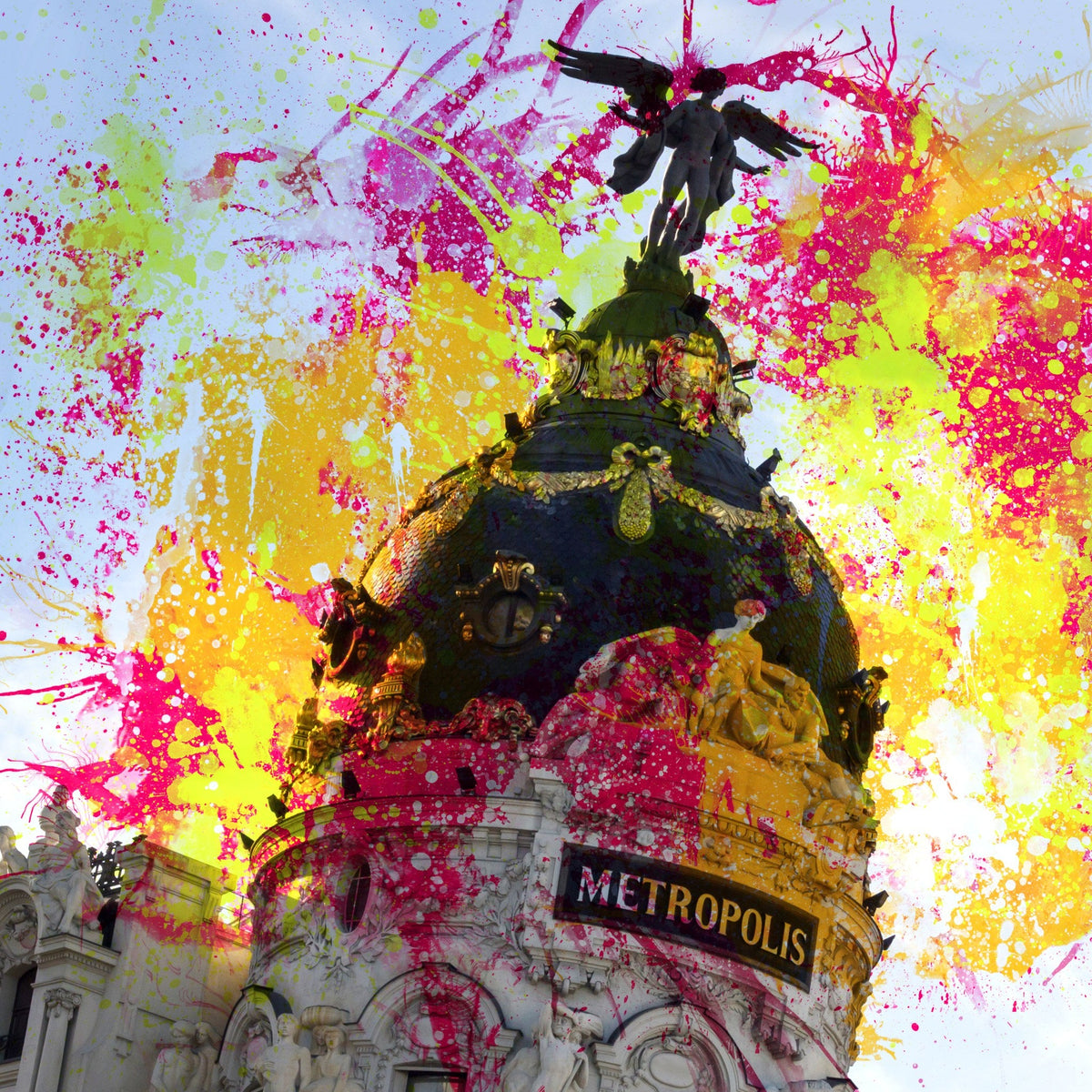 Cuadro Metropolis de Madrid abstracto - la obra