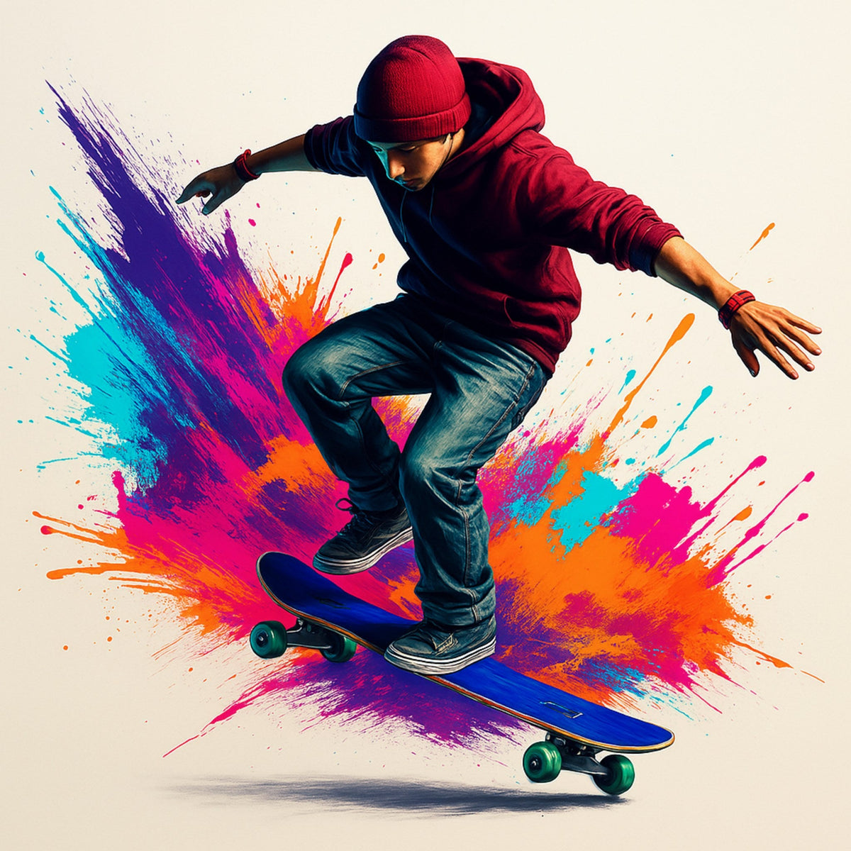 Cuadro Skater estilo pop art - la obra