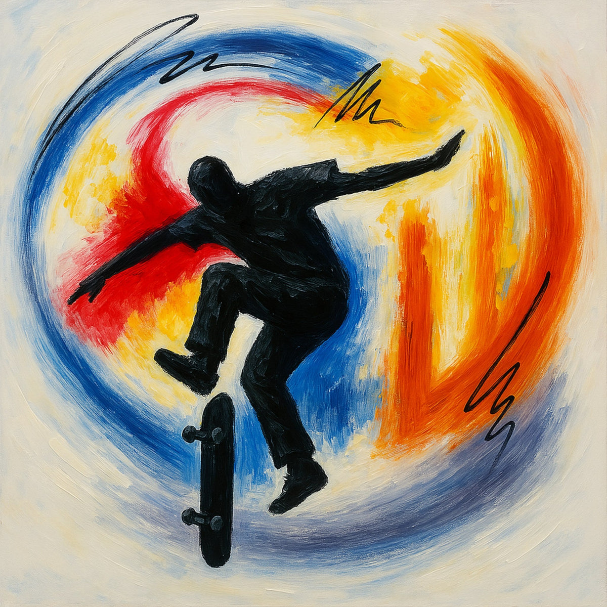 Cuadro moderno de Skater Juvenil - la obra