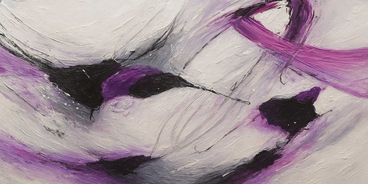 Cuadro Abstracto malva suave - la obra