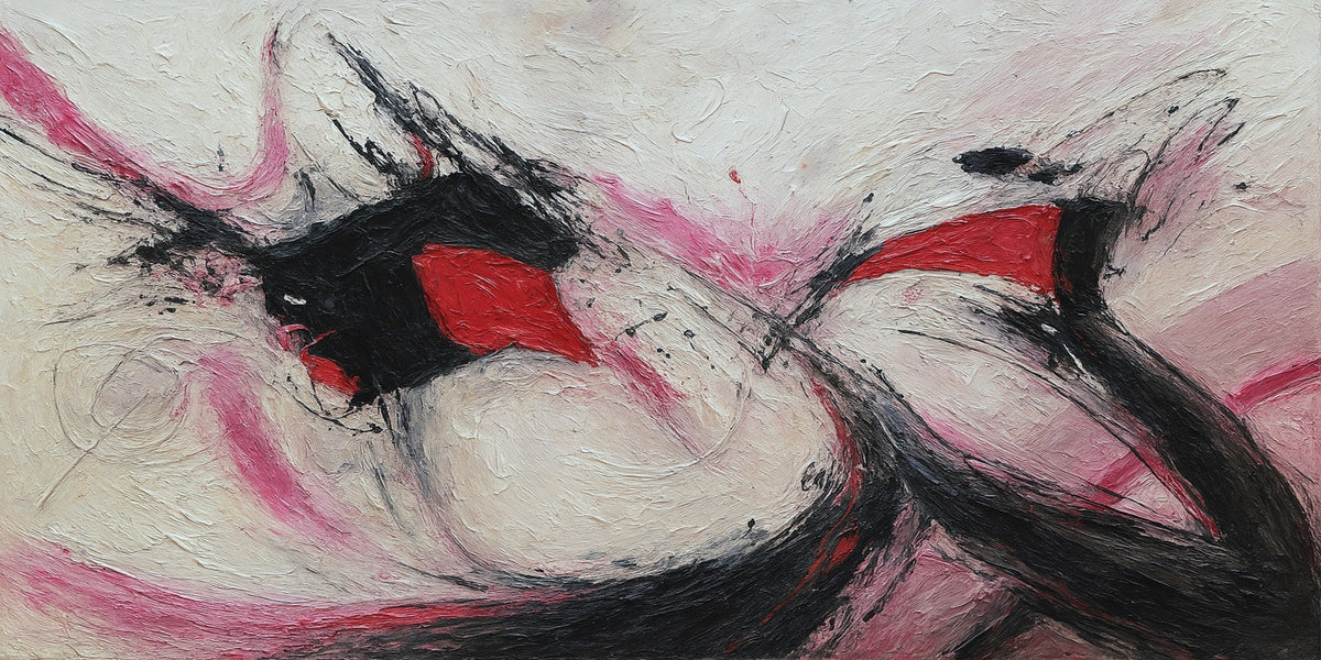 Composición abstracta en malva - la obra