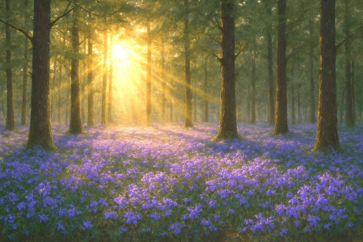 Paisaje de Bosque bajo el sol - la obra