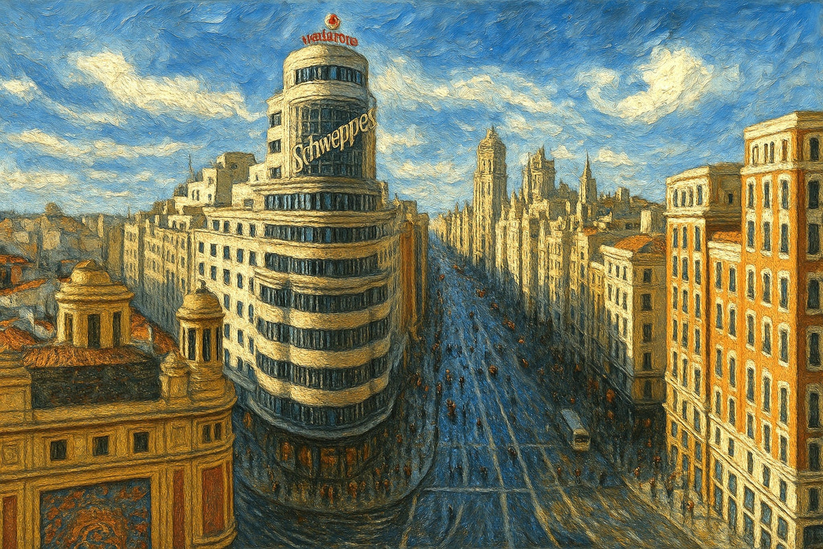 Cuadro Madrid Paisaje Urbano Capitol - la obra