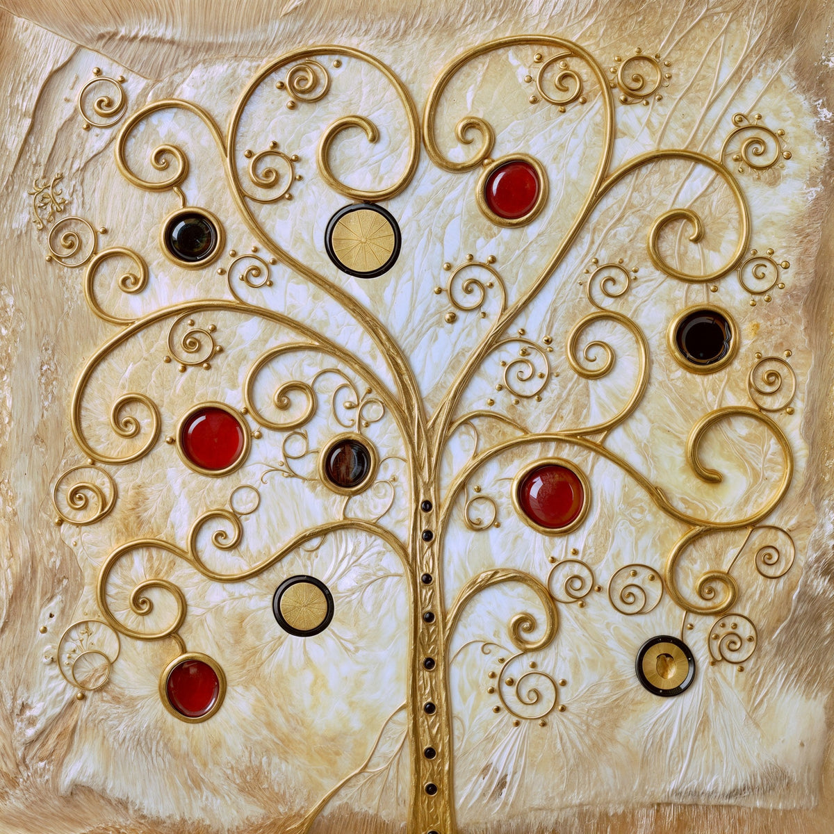 Cuadro de Árbol ocre - la obra