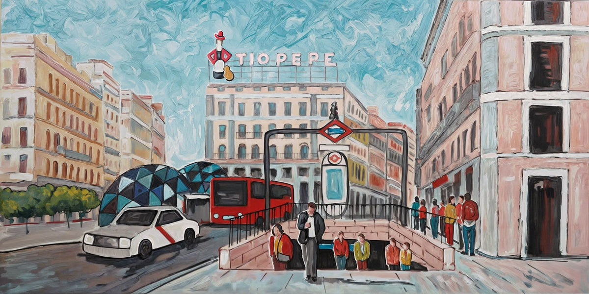 Cuadro de la Puerta del Sol de Madrid - la obra