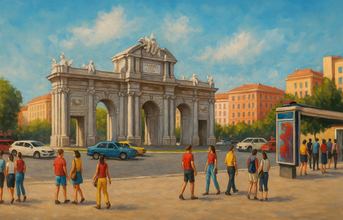 Puerta de Alcalá de Madrid de día - la obra