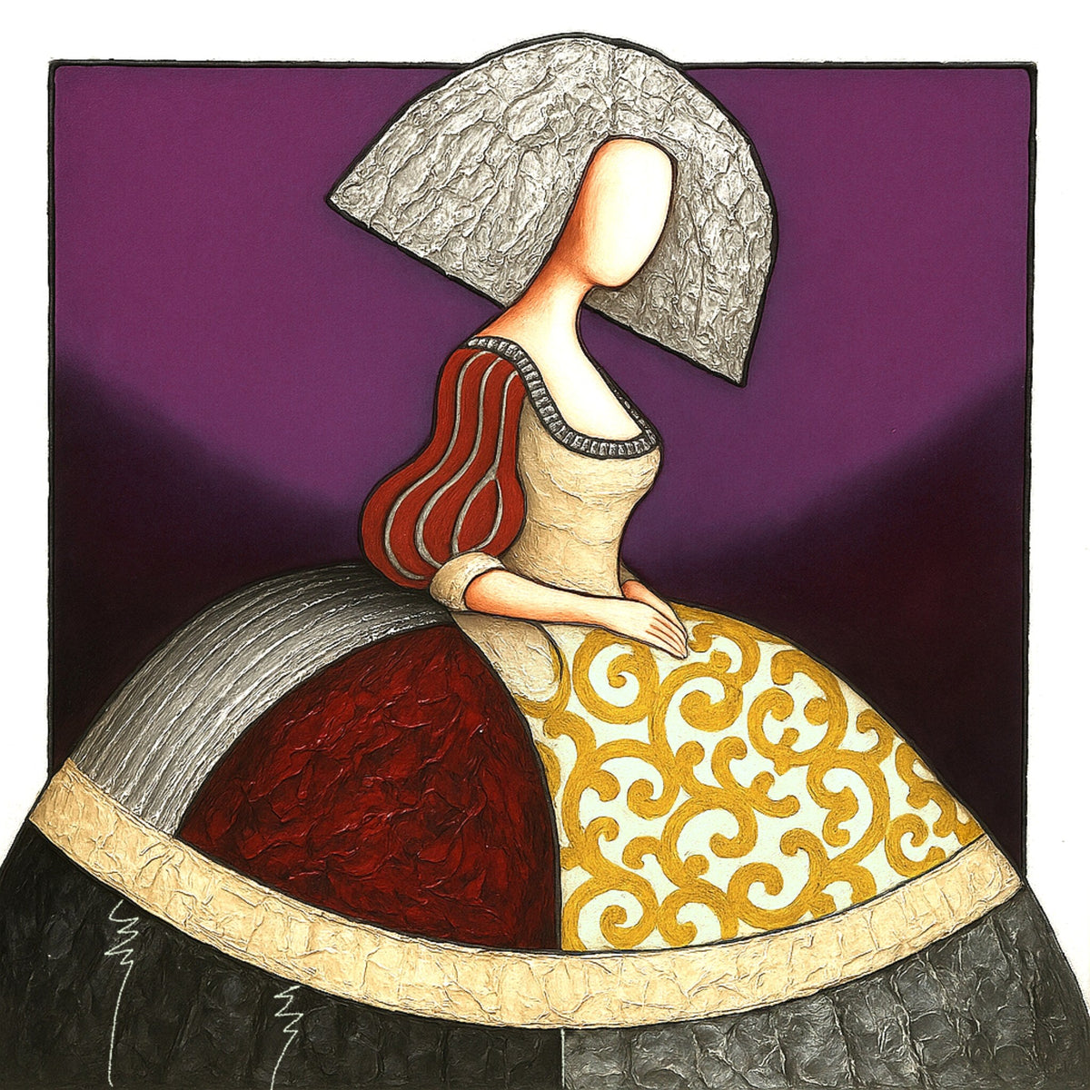 Cuadro Menina Greca Dorada - la obra
