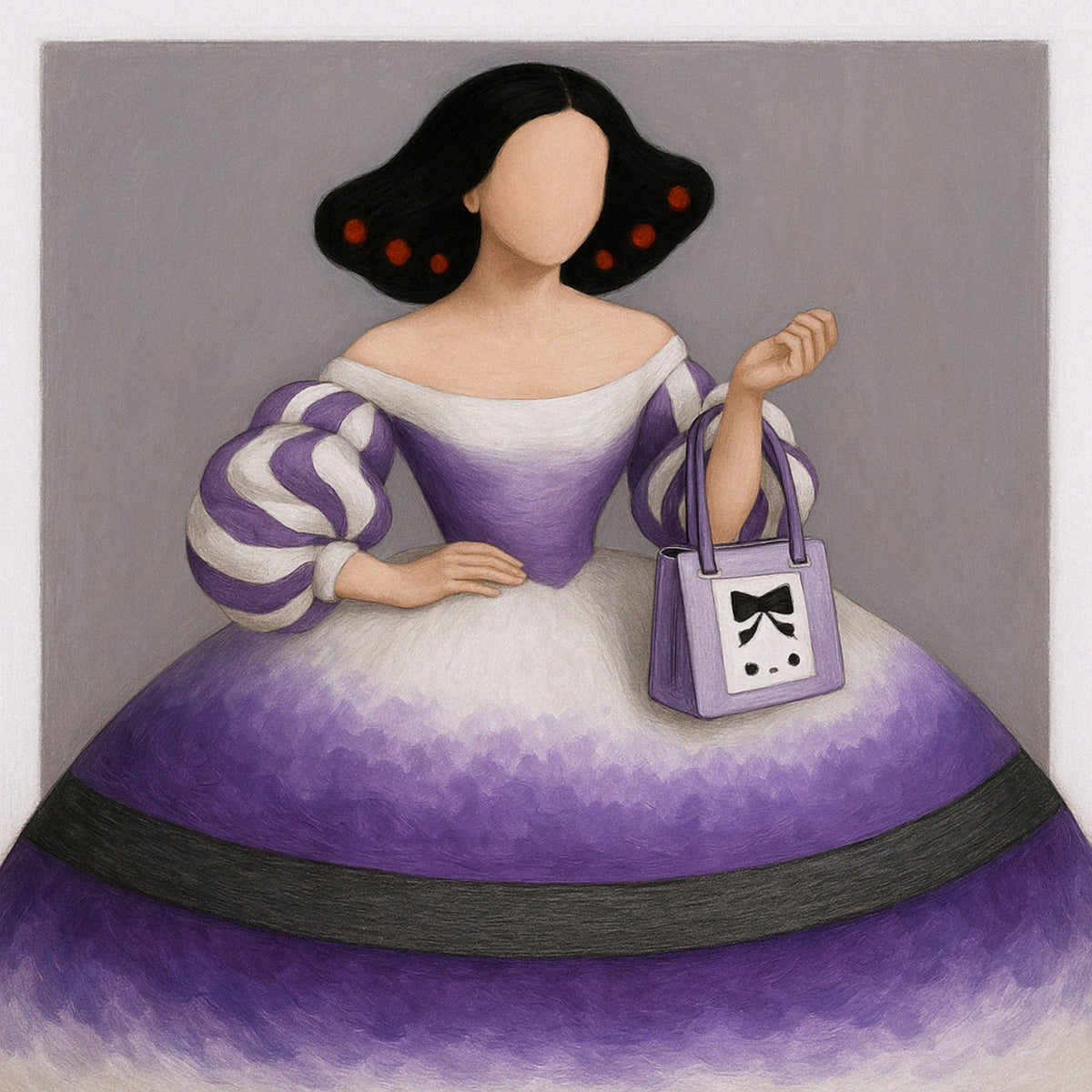 Cuadro de Menina moderna malva - la obra